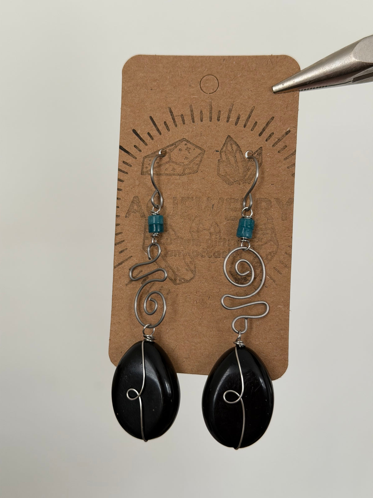 Apatite swirl earrings
