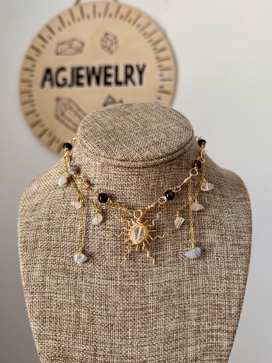 Sun agate fairy choker