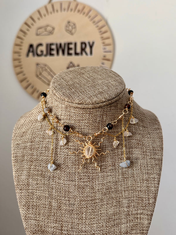 Sun agate fairy choker