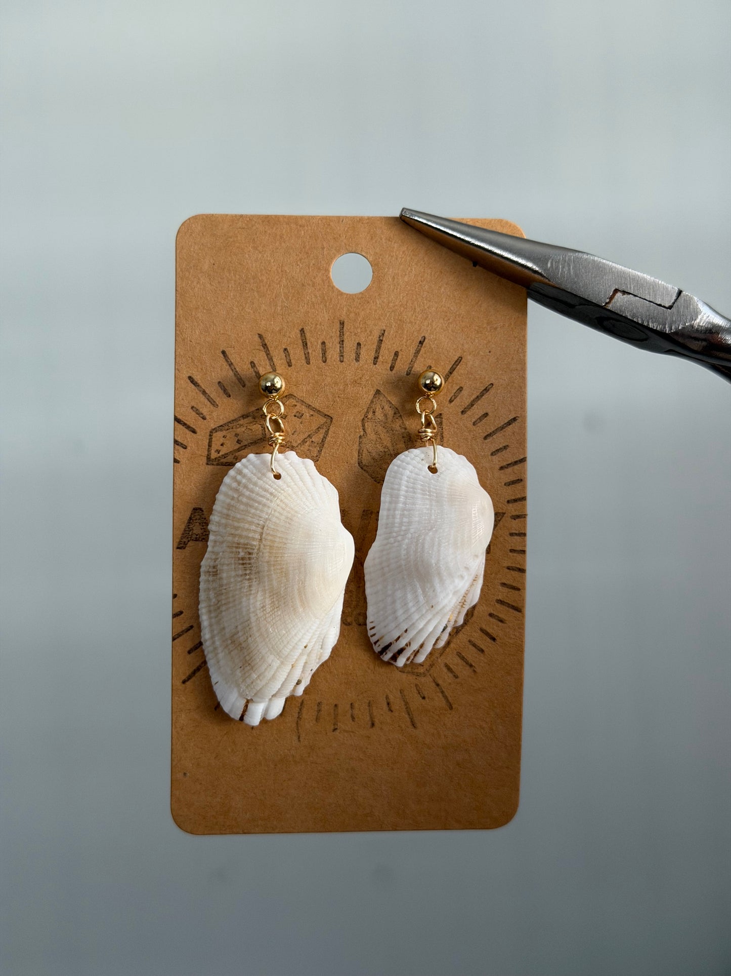Shell stud earrings