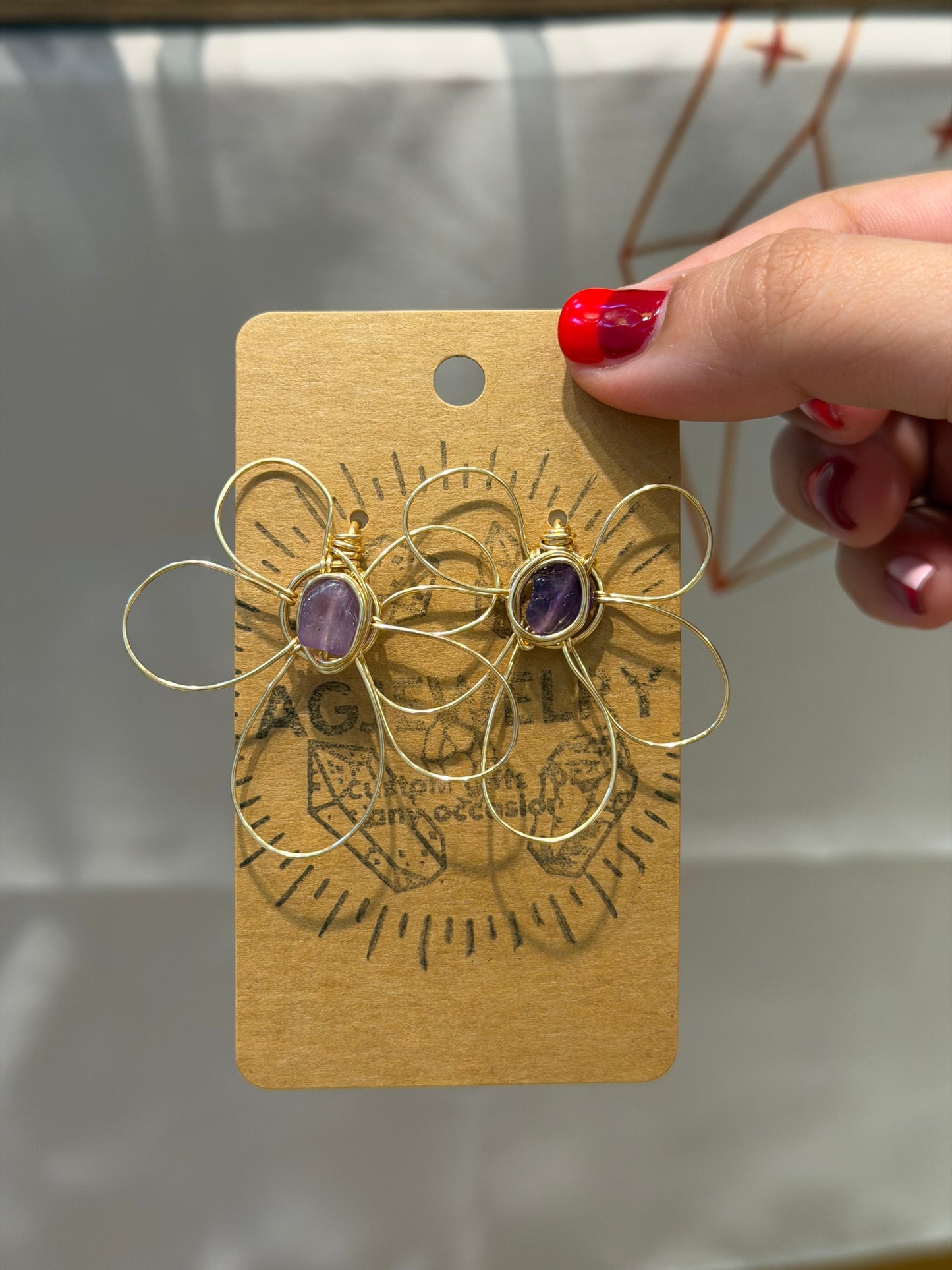 Amethyst Flower earrings