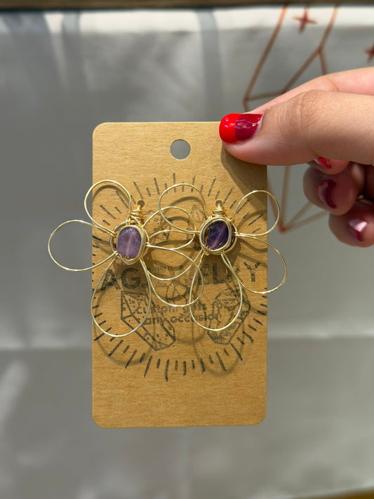 Amethyst Flower earrings