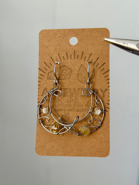 Moon citrine earrings