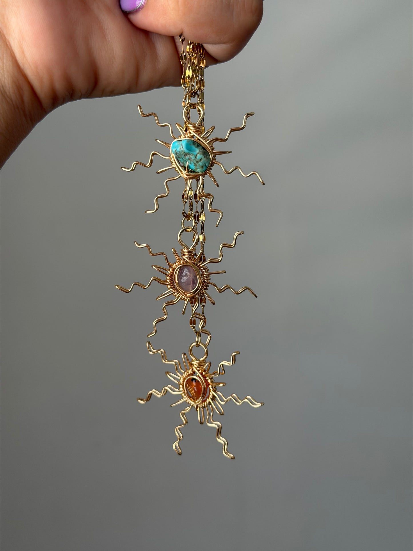 Customized Sun/moon necklace ✨