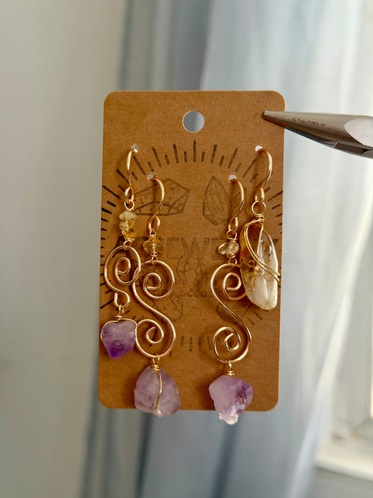 Purple earring set 💜