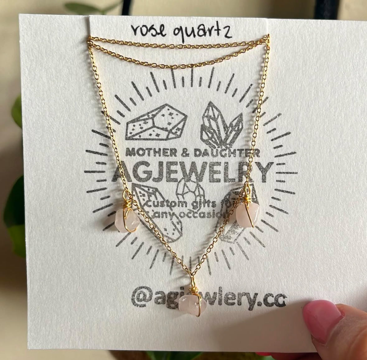 Customized Triple stone necklace ✨