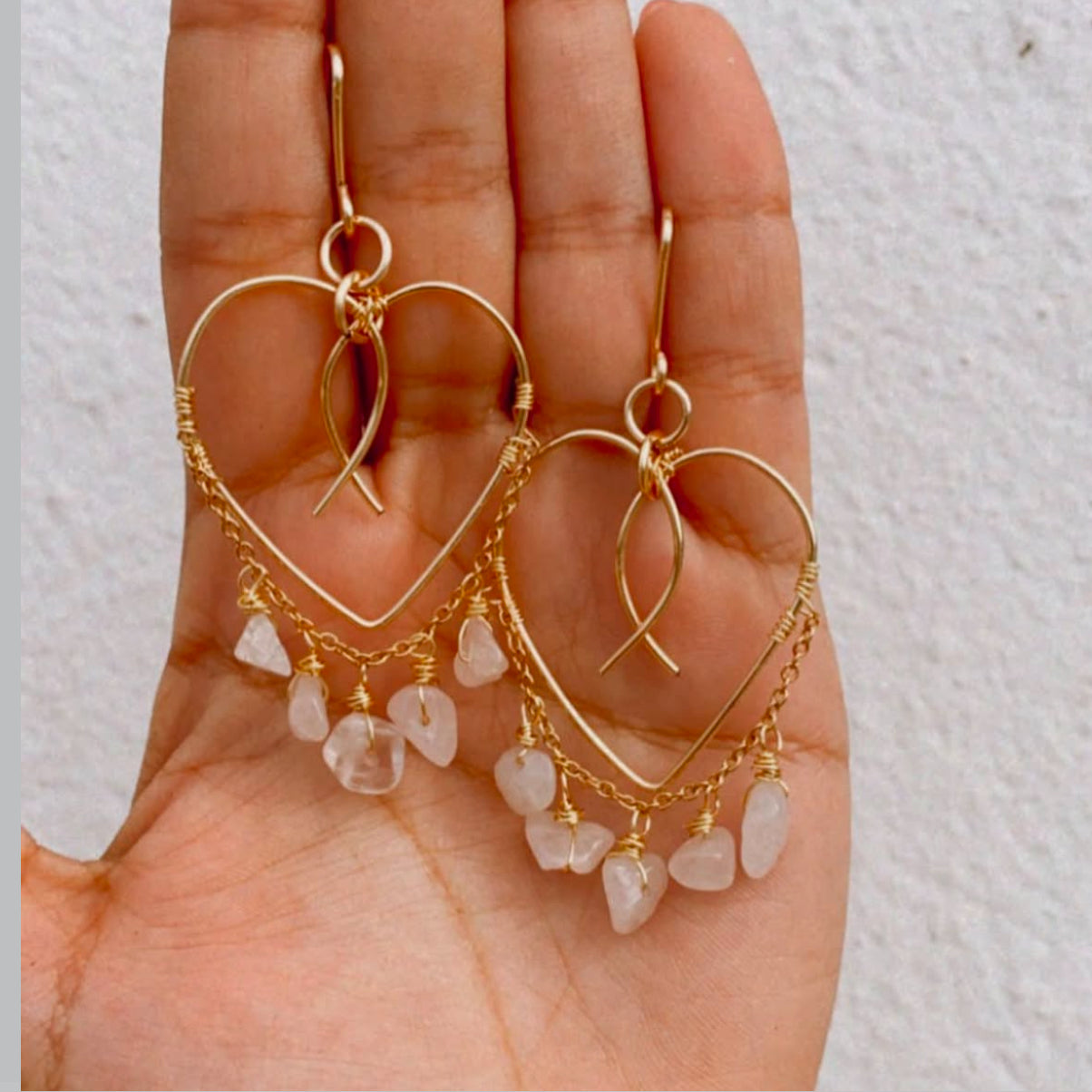 Customized heart earrings