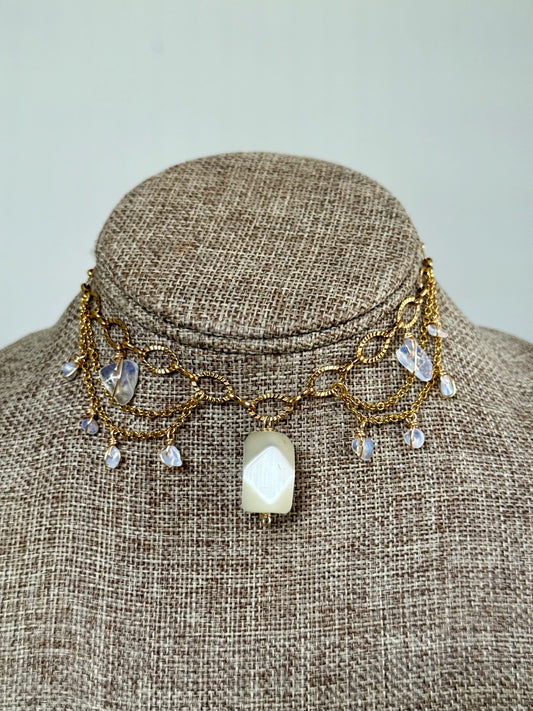 Opal fairy choker
