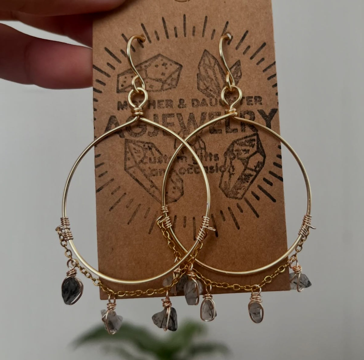 Customized large hoop earrings