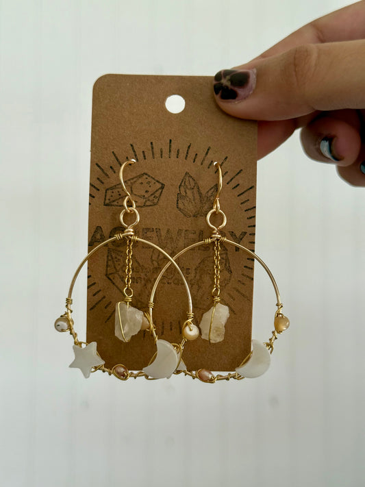 Nácar hoops