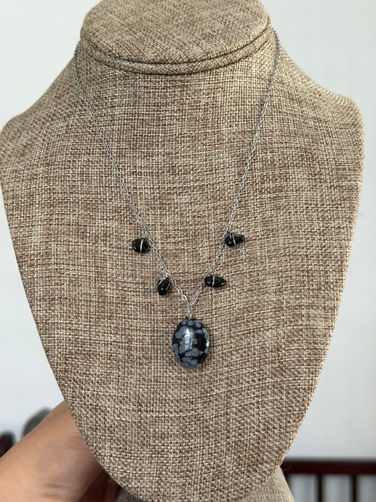 Obsidian necklace 🖤