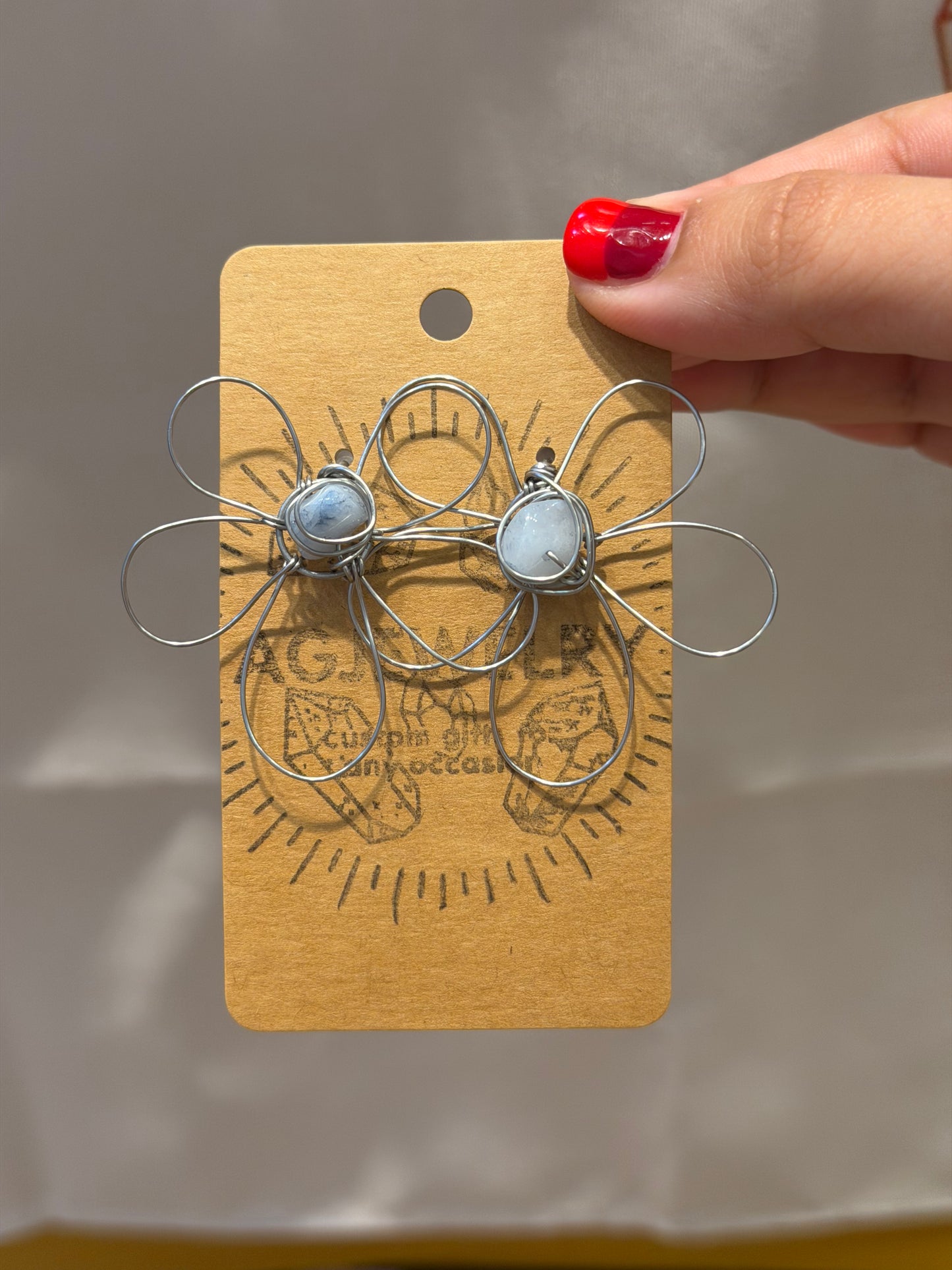 Aquamarine Flower earrings