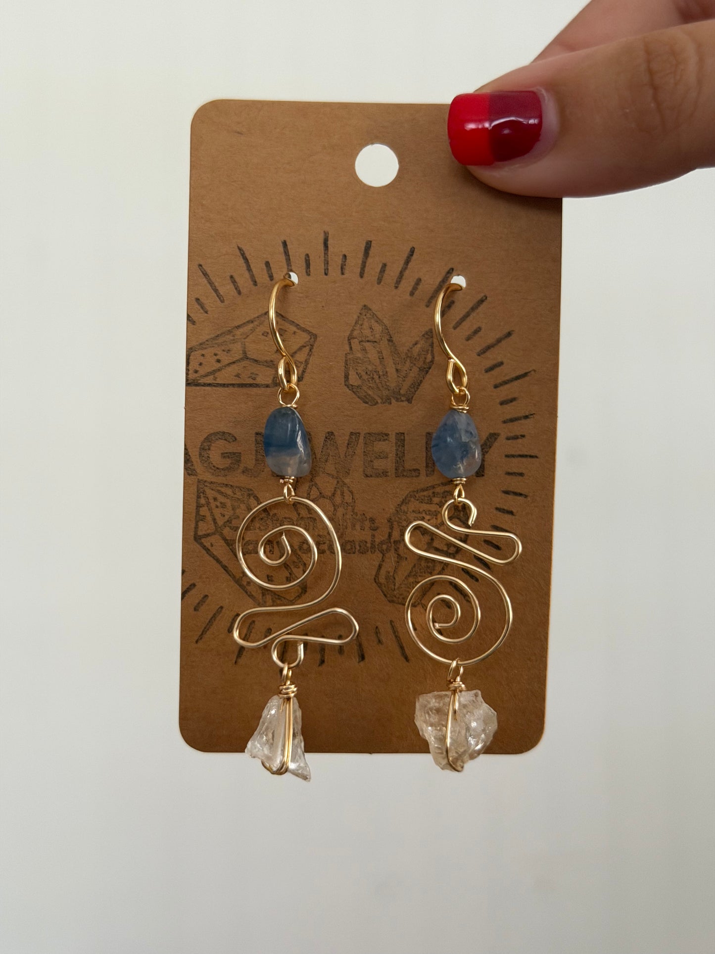 Abstract swirl earrings