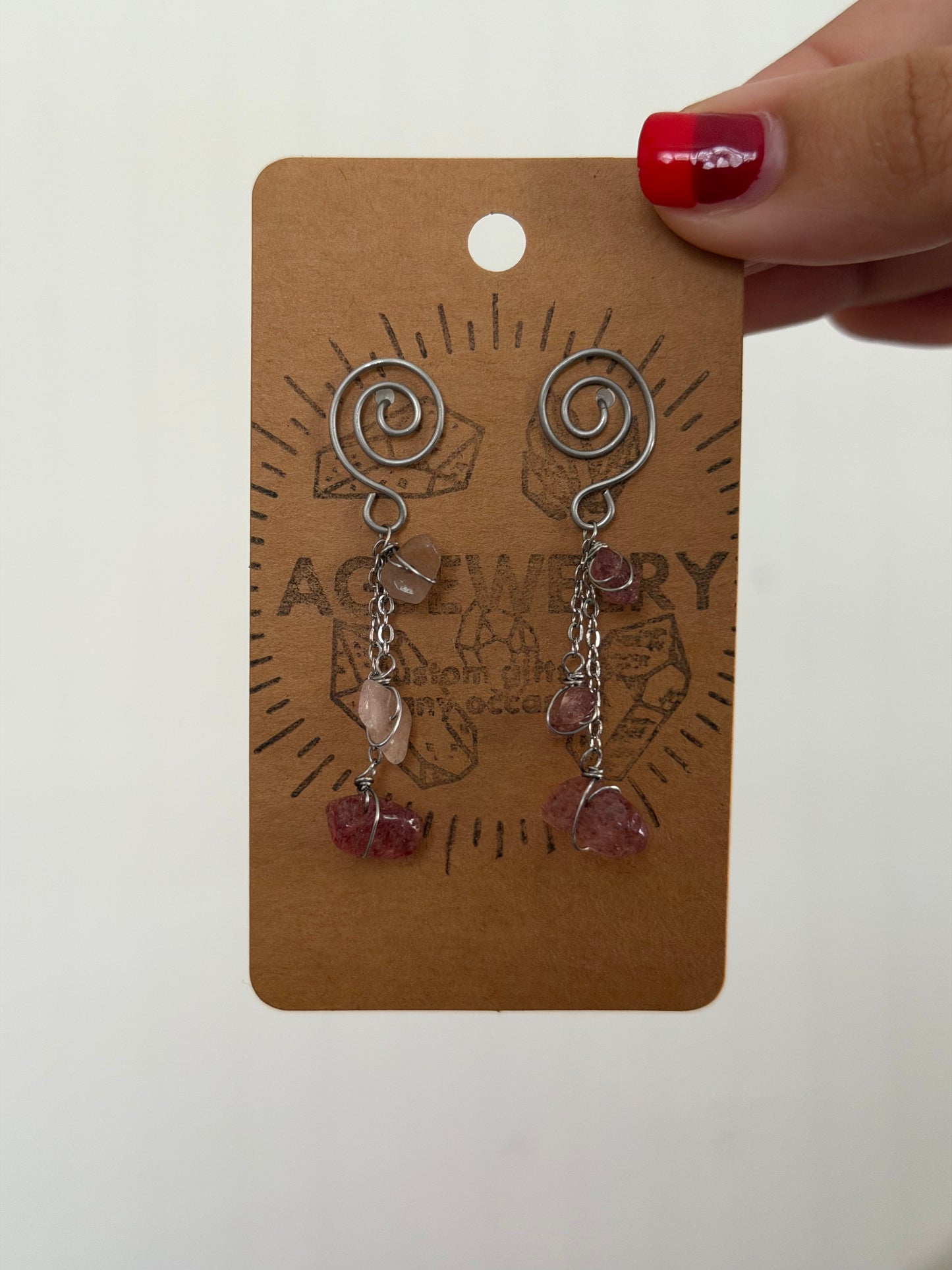 Customized swirl earrings