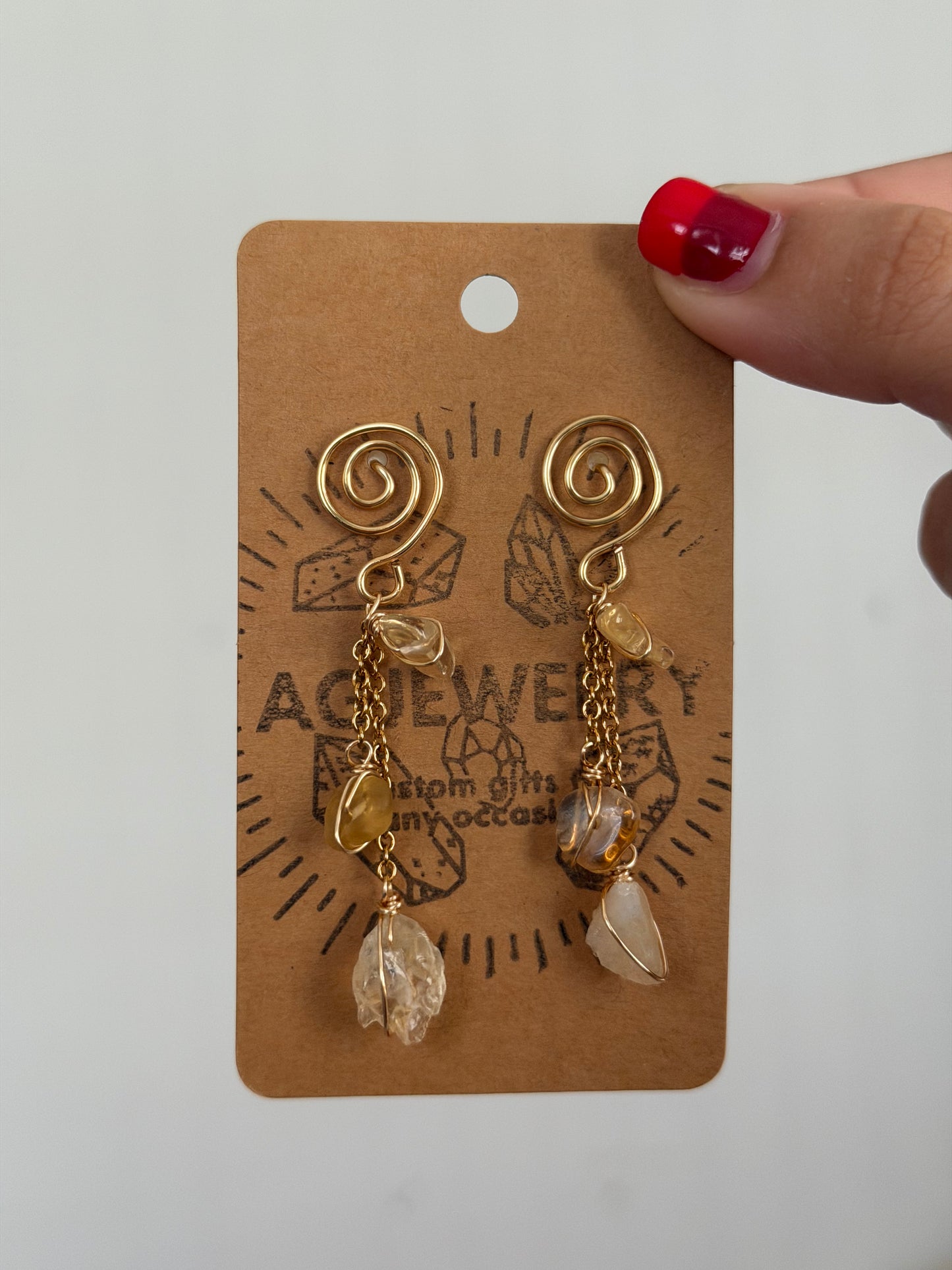 Customized swirl earrings