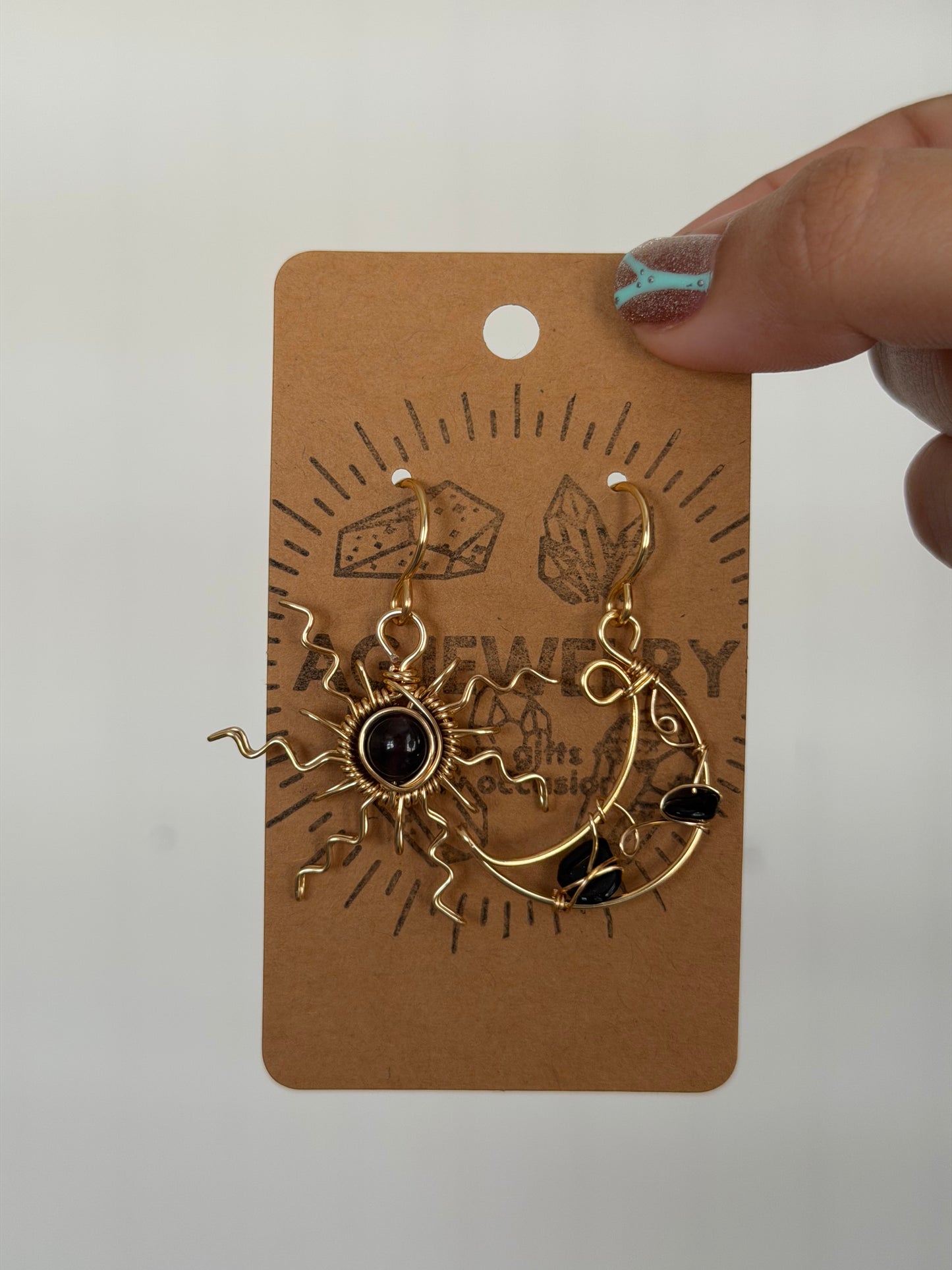 Sun moon earrings 🌞🌜