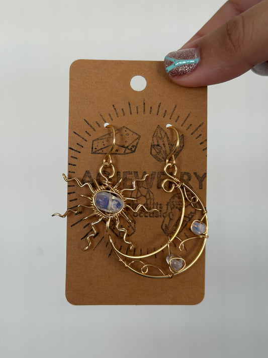 Sun moon earrings 🌞🌜
