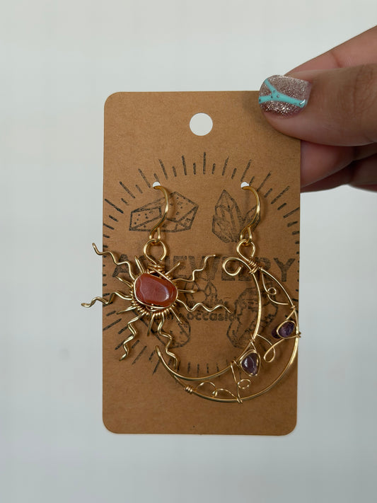 Sun moon earrings 🌞🌜