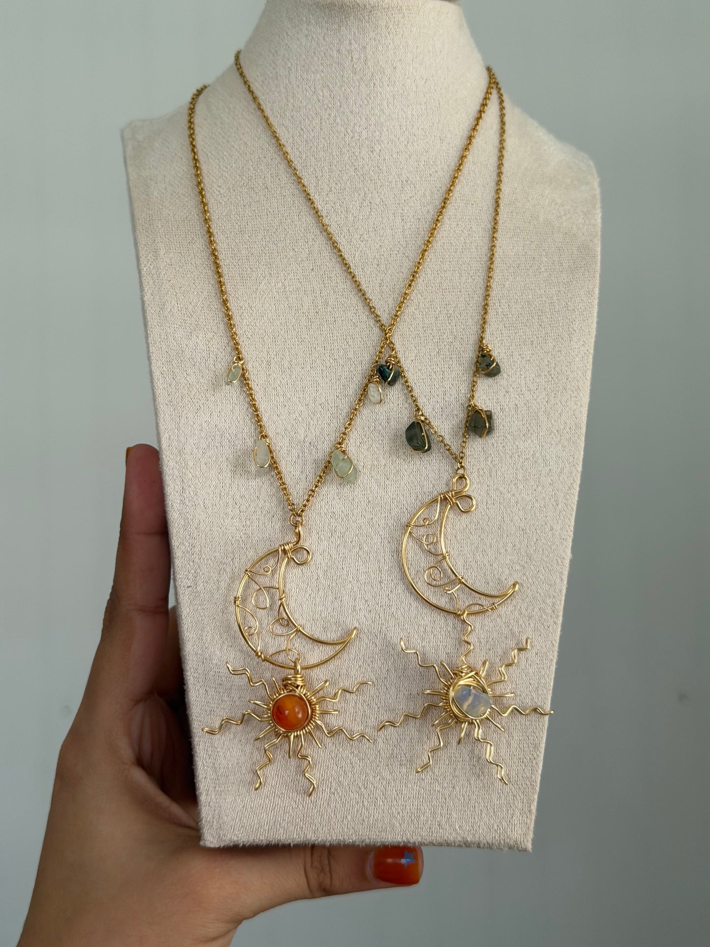 Customized Sun Moon necklace ✨