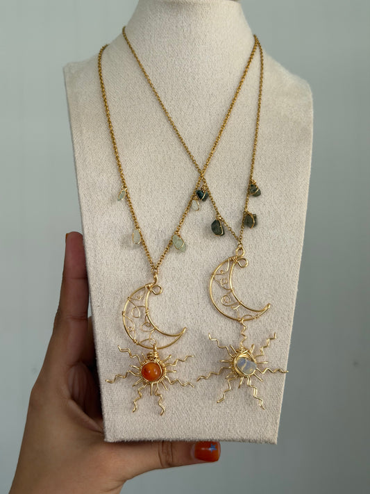 Customized Sun Moon necklace ✨