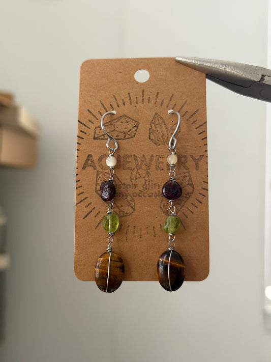 Tigers eye earrings