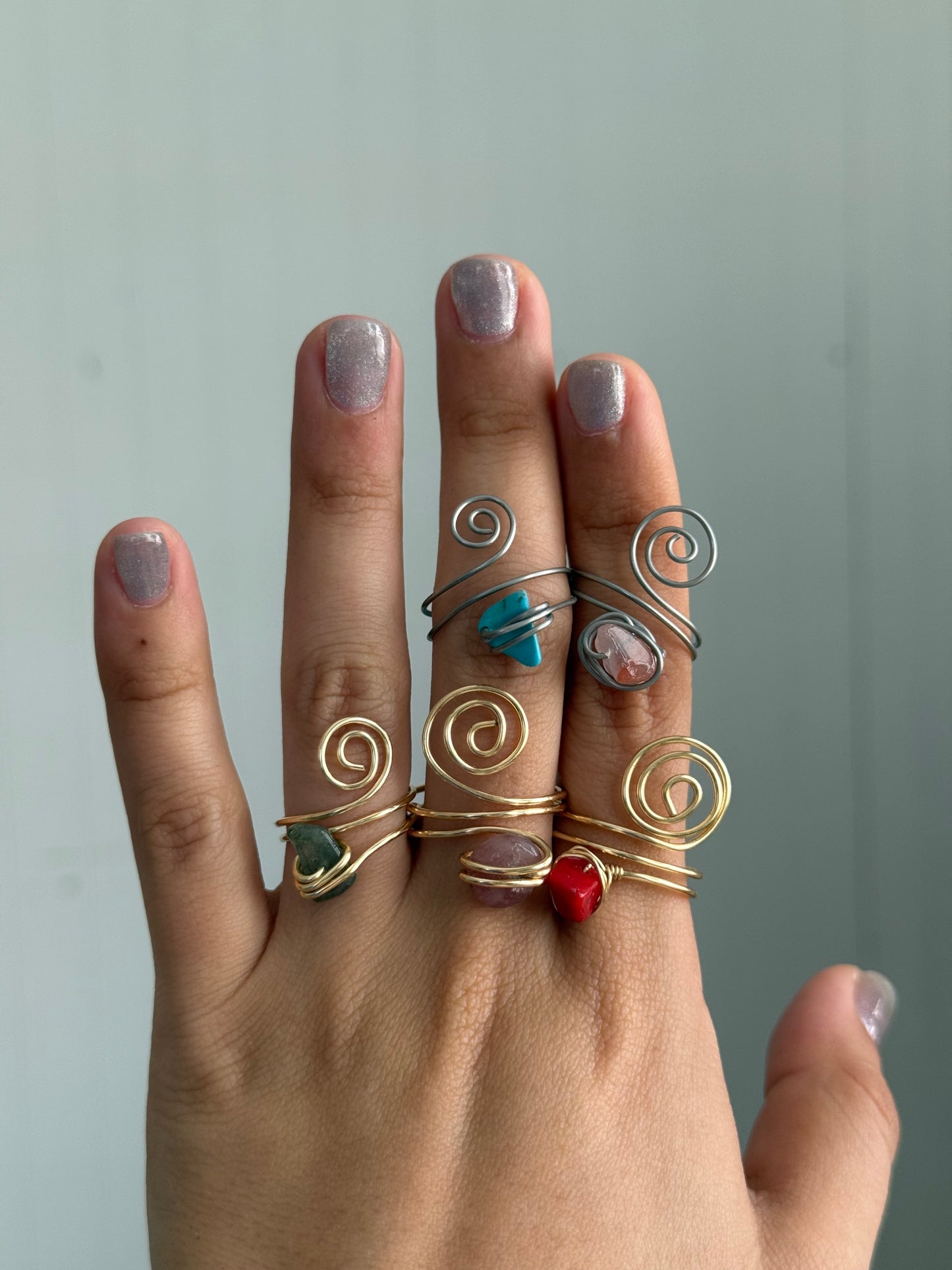 Swirl stone ring ✨