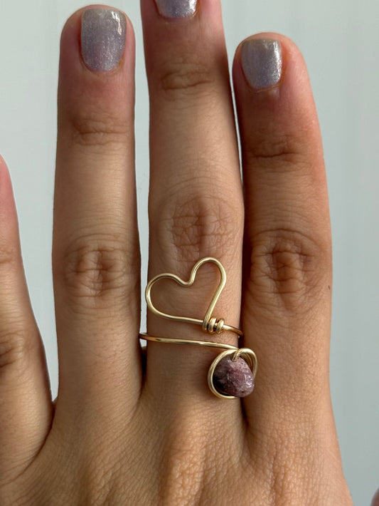 Heart stone ring 💕