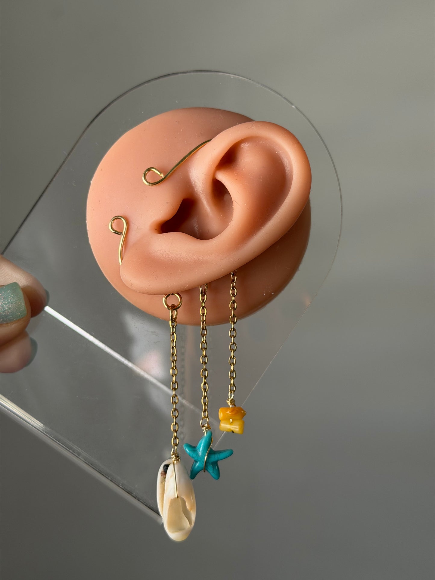 Shell med ear cuff ✨