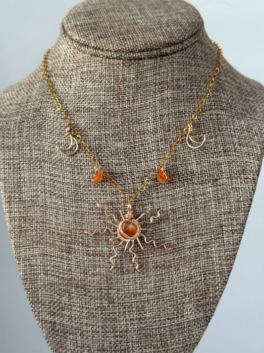 Customized Sun moon necklace 🌙🌞