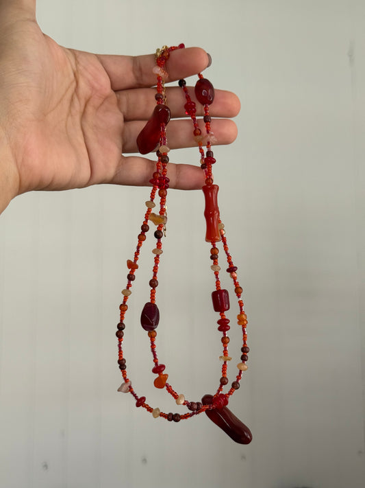 Carnelian waist bead
