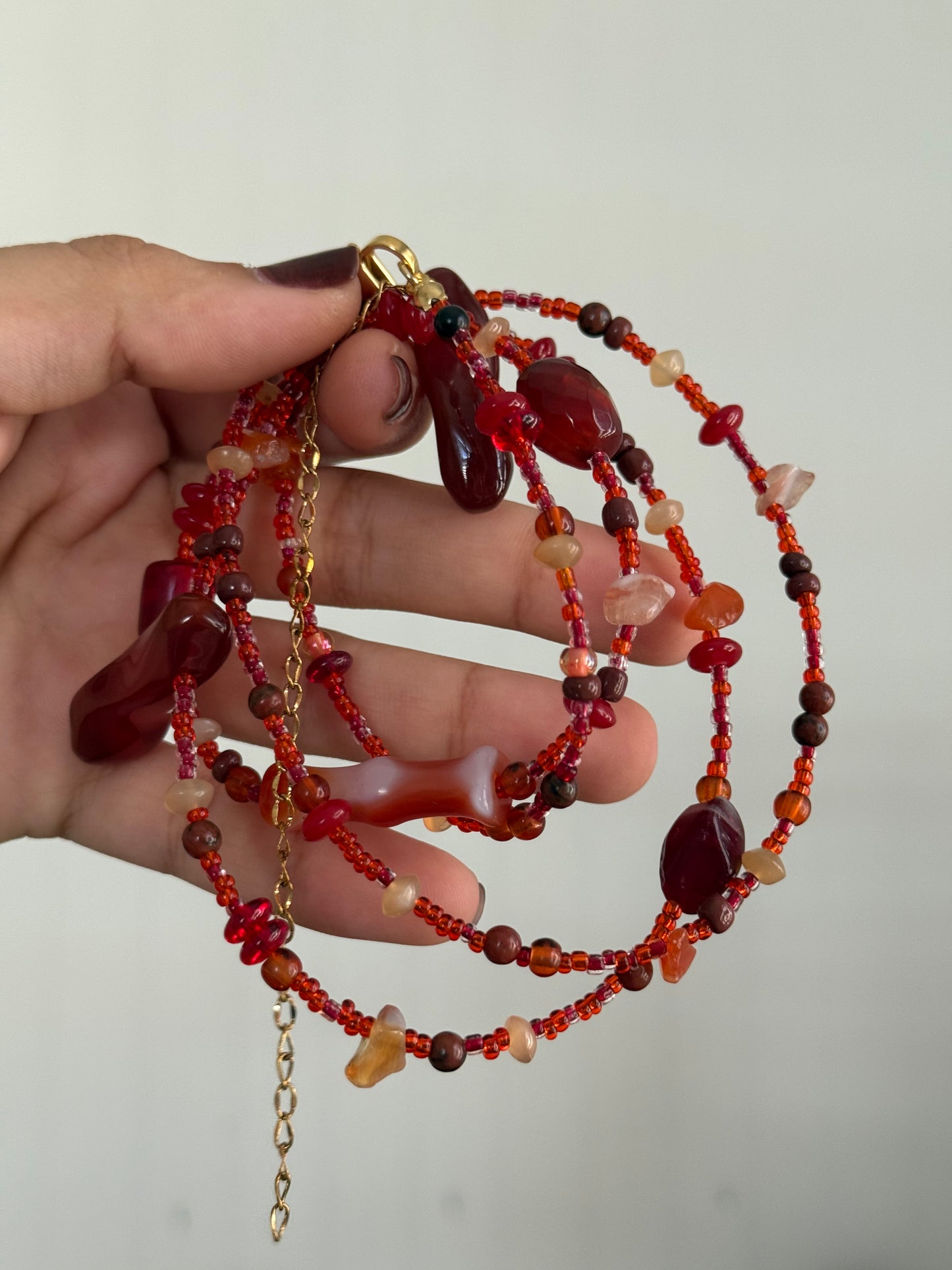 Carnelian waist bead