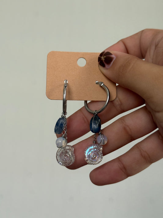 Kyanite mini hoops
