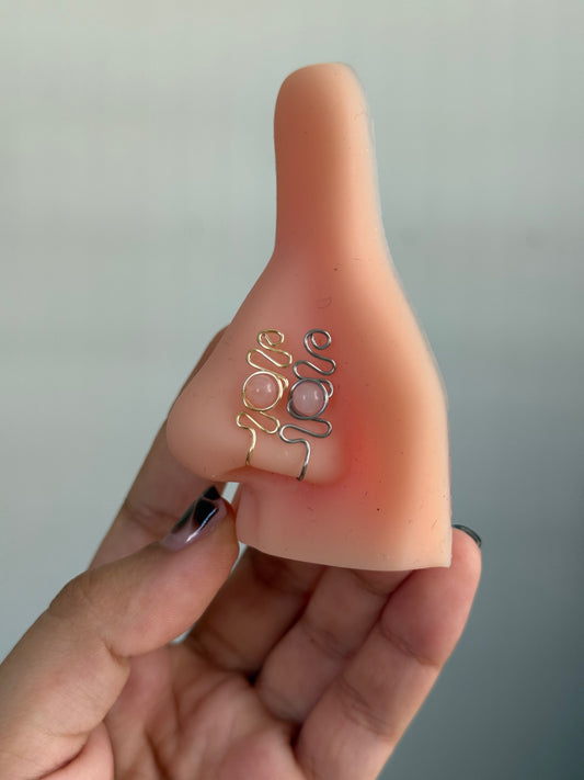 Large nose cuff with stone 👃