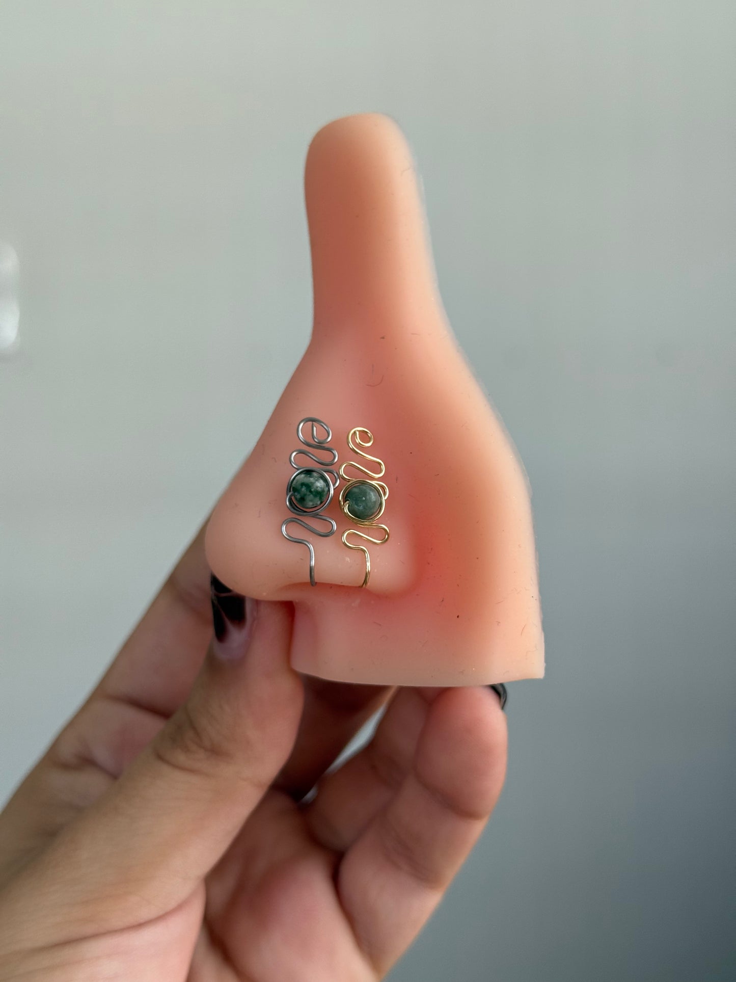 Large nose cuff with stone 👃