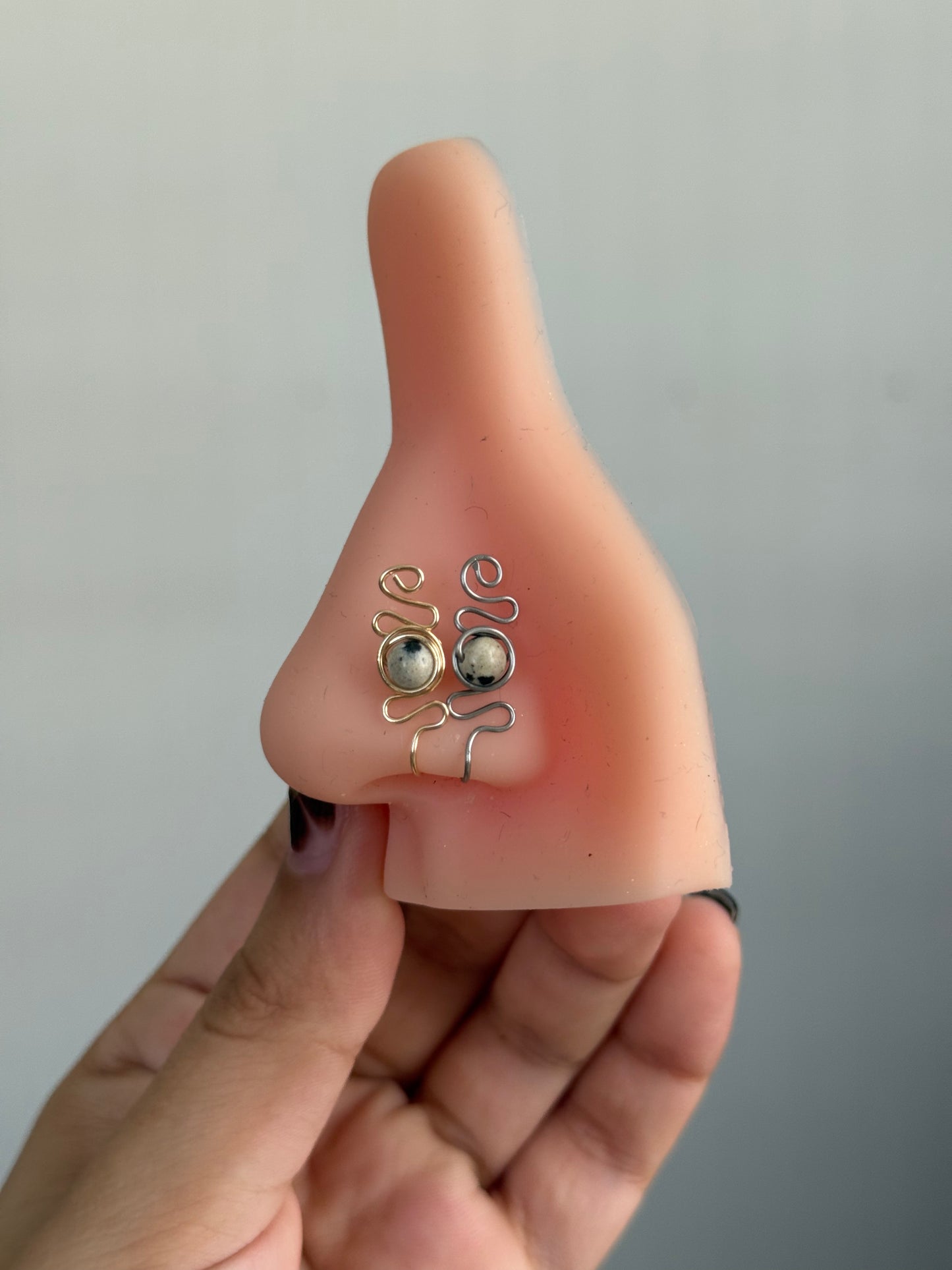 Large nose cuff with stone 👃