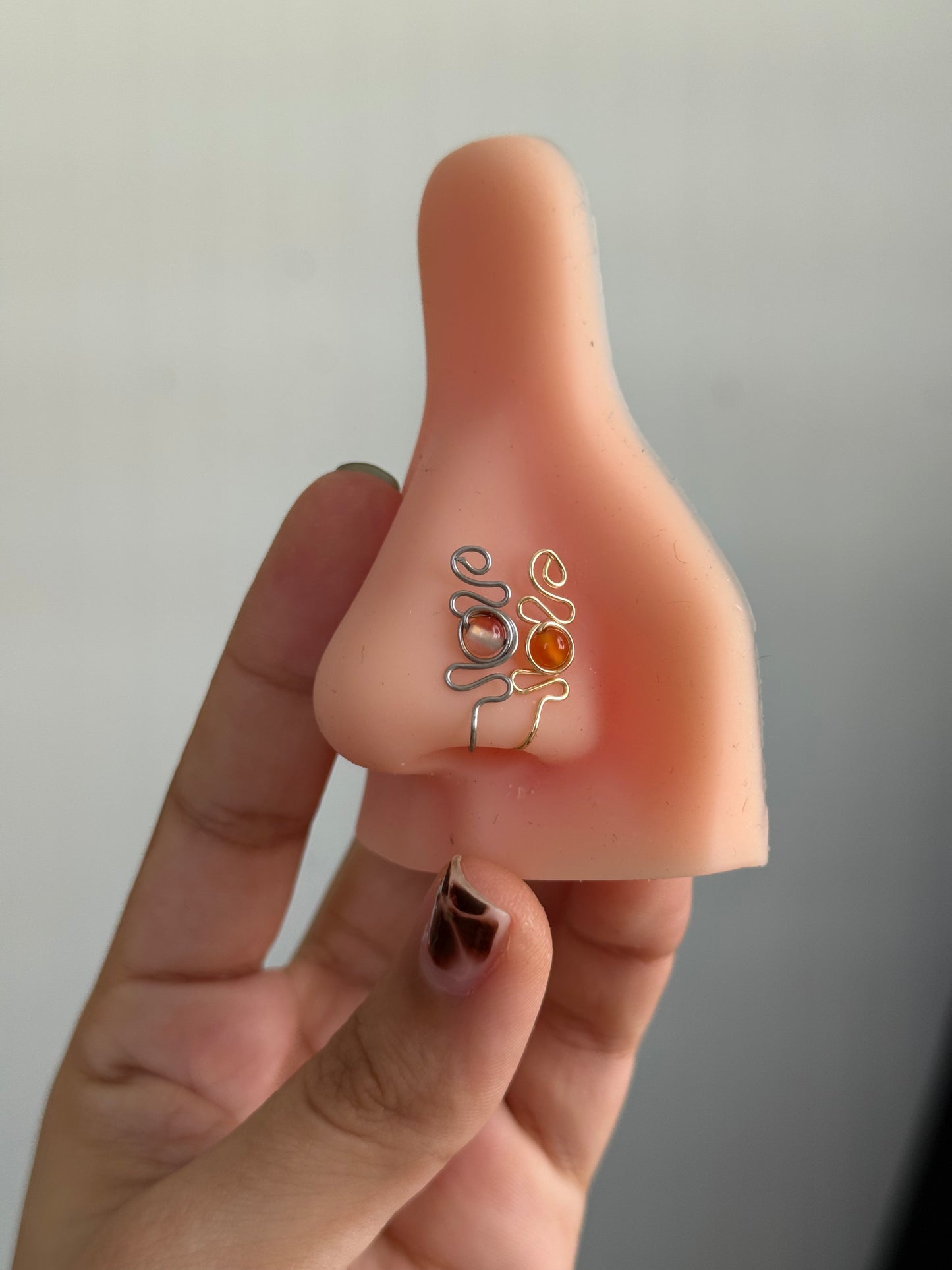 Large nose cuff with stone 👃