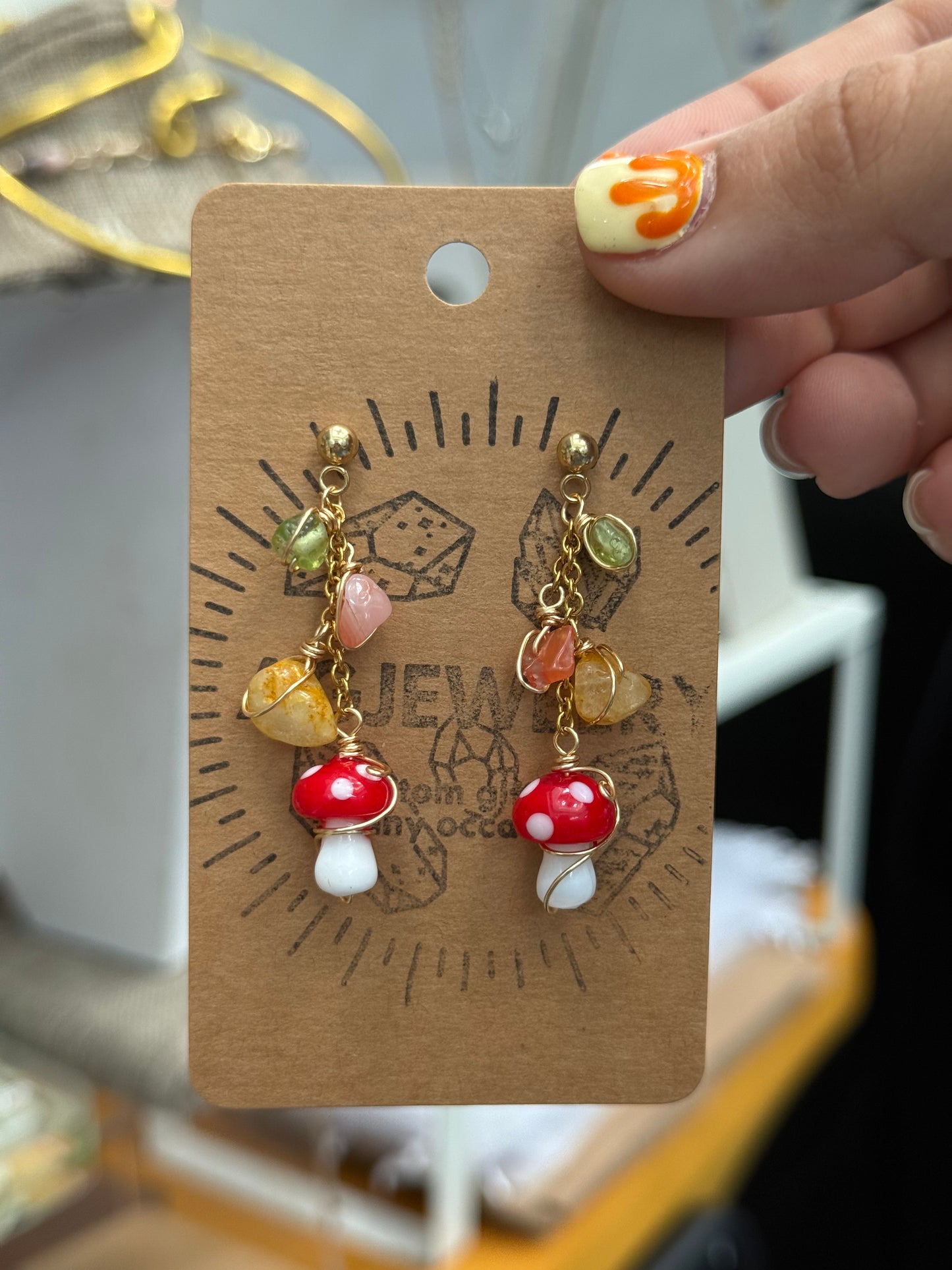 Mushroom earrings 🍄