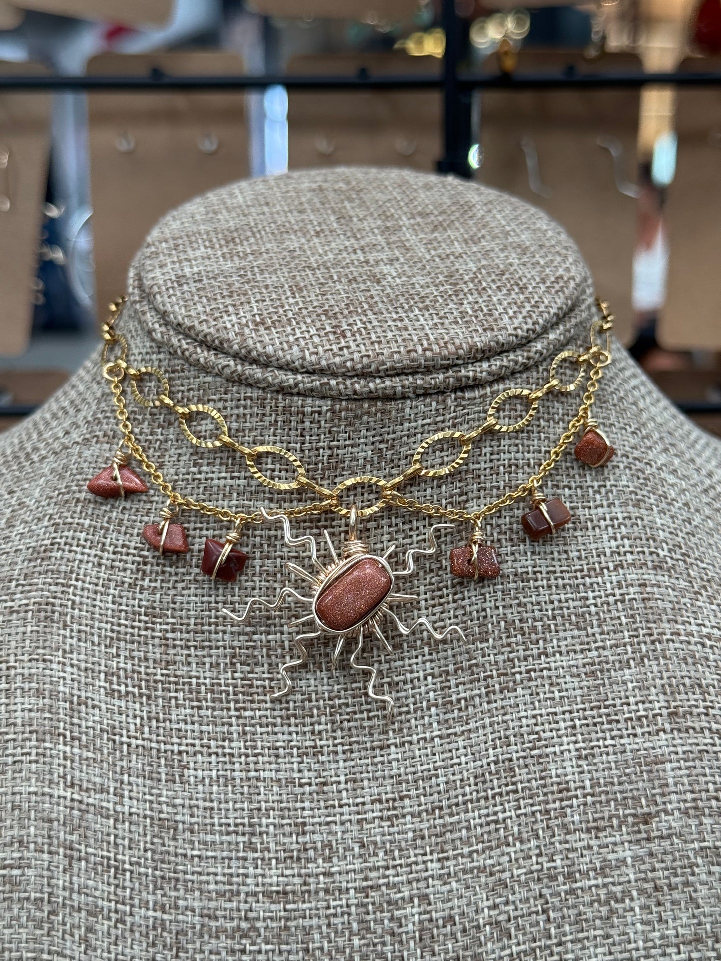 Sun stone sun fairy choker 🌰