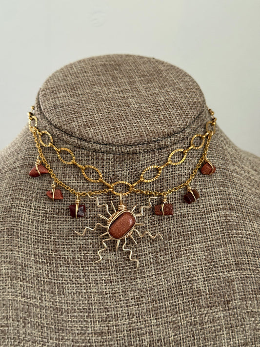 Sun stone sun fairy choker 🌰