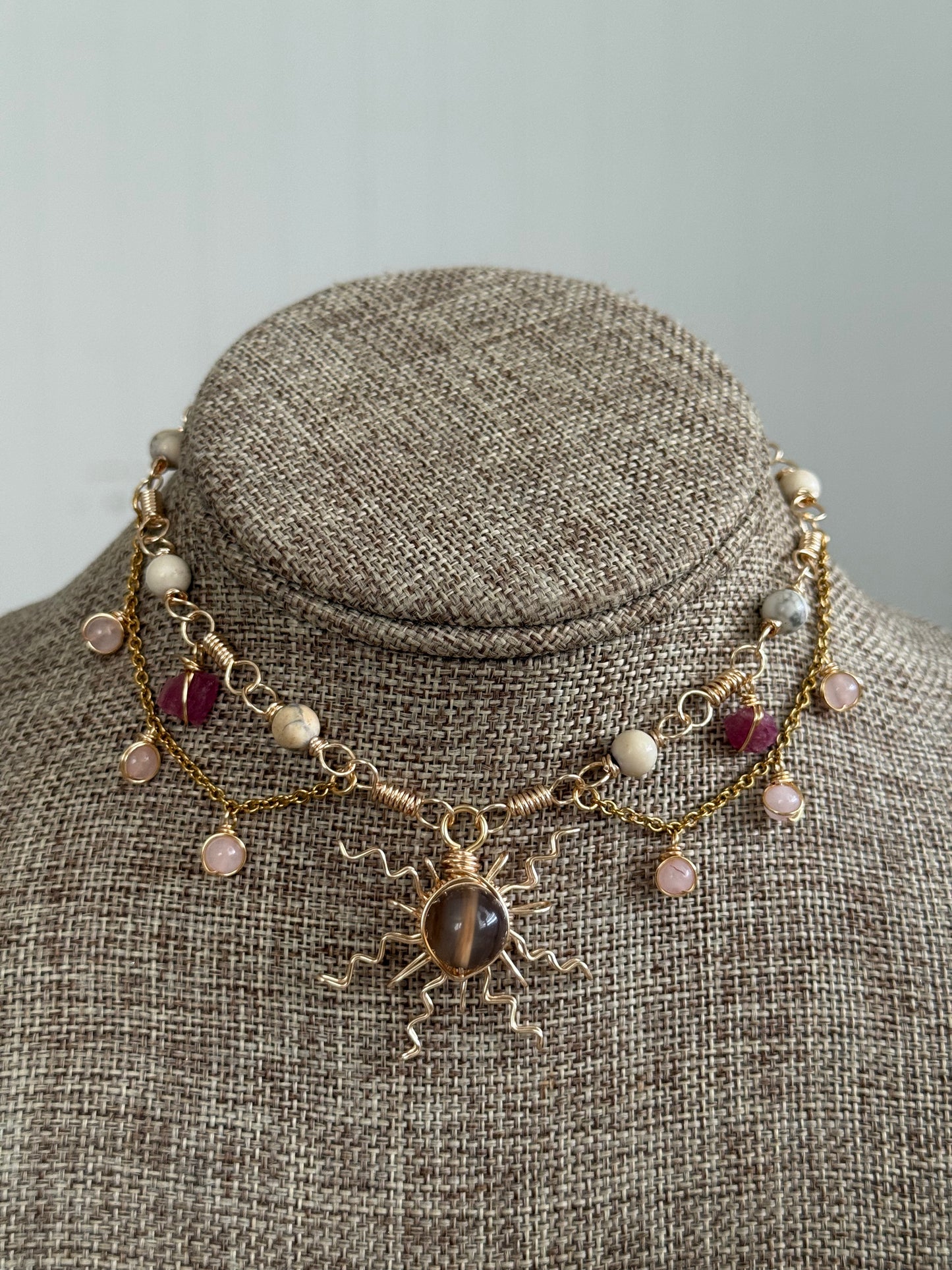 Agate sun fairy choker
