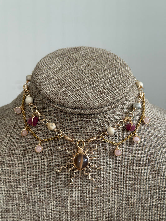 Agate sun fairy choker
