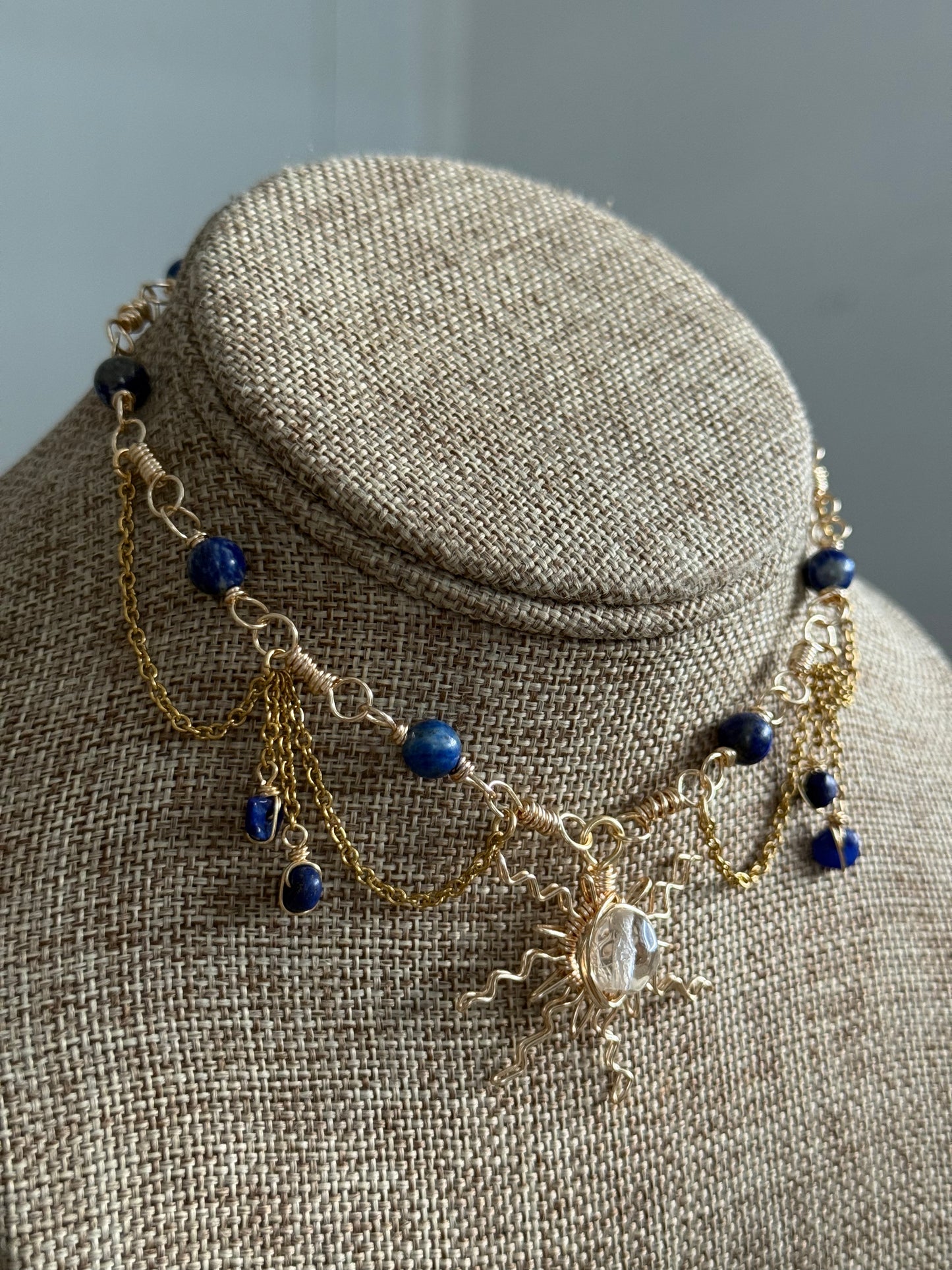 Lapis sun fairy choker