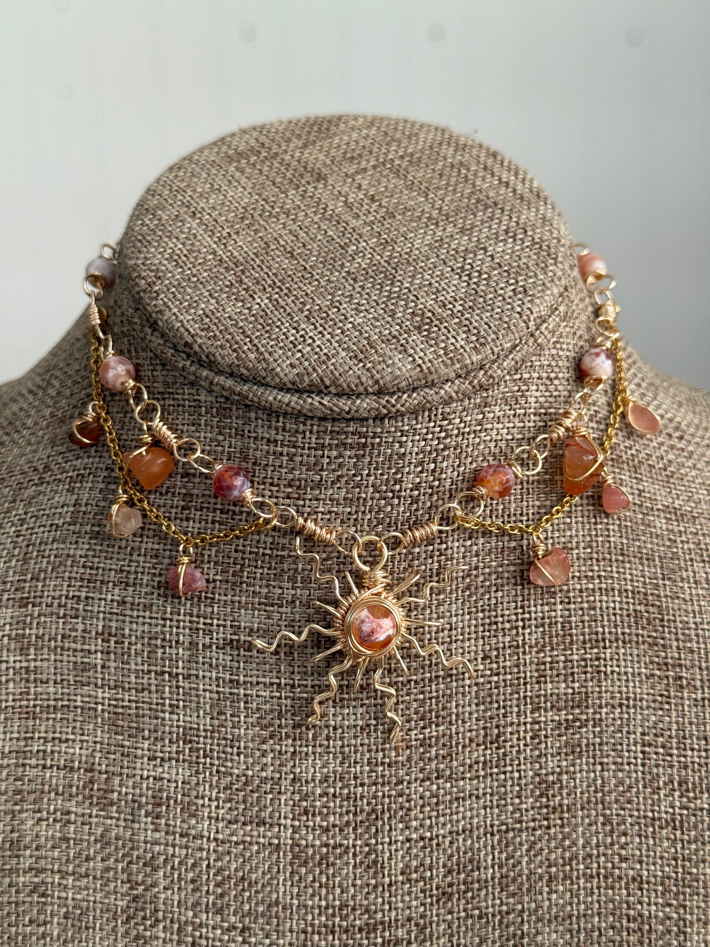 Agate sun fairy choker