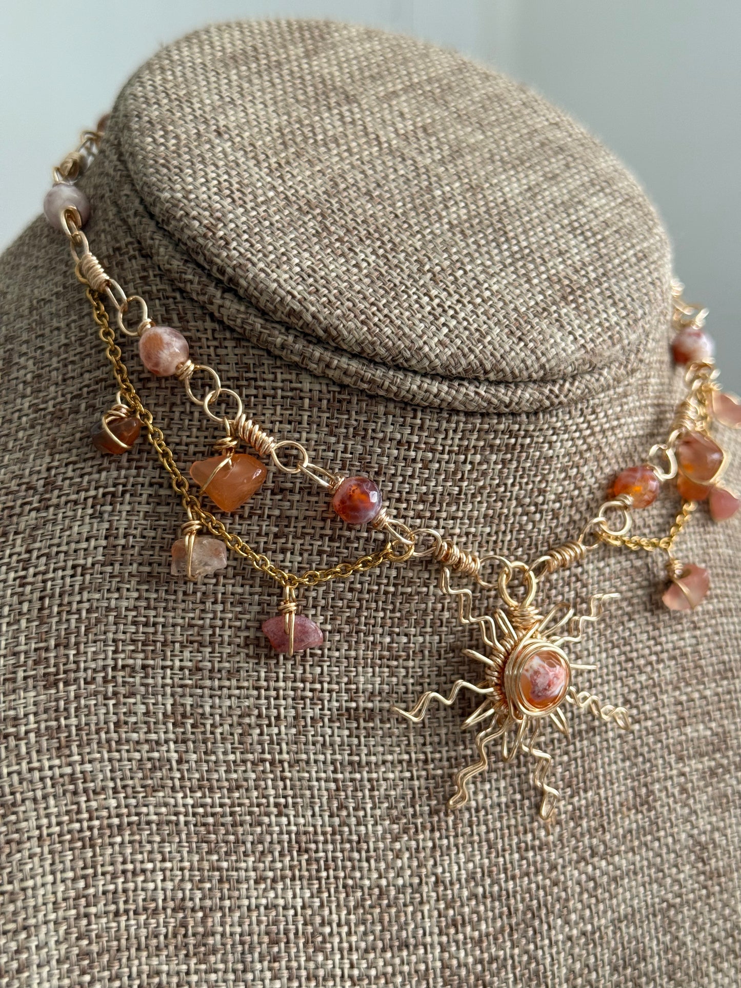Agate sun fairy choker